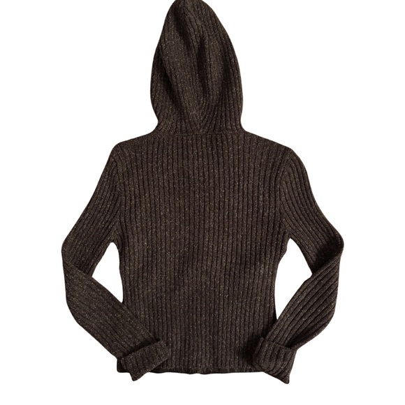 Buffalo David Bitton Y2K Brown Knit Suede Sweater - Picture 6 of 7